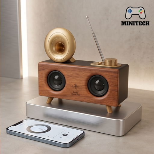 Loa Bluetooth Radio Vintage B6 Giả Gỗ
