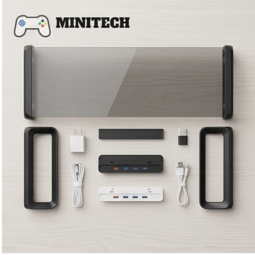 Kệ Nâng Màn Hình USB 3.0 4 Cổng Gọn Bàn