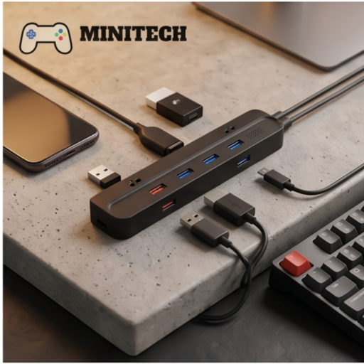 Kệ Nâng Màn Hình USB 3.0 4 Cổng Gọn Bàn