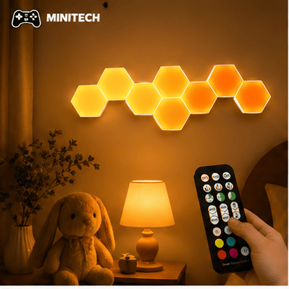 Đèn LED RGB Lục Giác Tổ Ong Điều Khiển App, Nháy Theo Nhạc