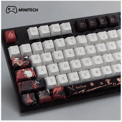 Keycap Anime PBT Trắng Đen Cho Bàn Phím Cơ
