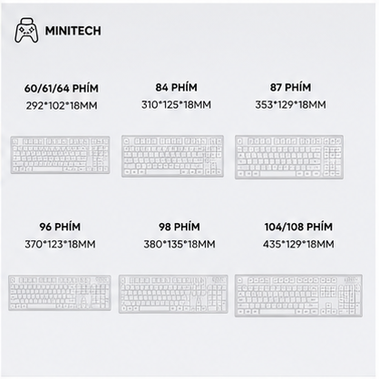 Tấm Mica Đậy Bàn Phím Trong Suốt