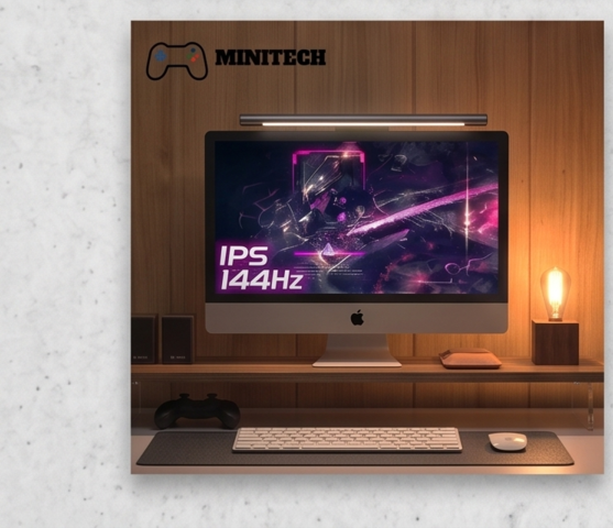 Kệ Đỡ Màn Hình Gỗ LED RGB Trầm Tính