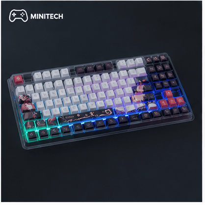 Keycap Anime PBT Trắng Đen Cho Bàn Phím Cơ