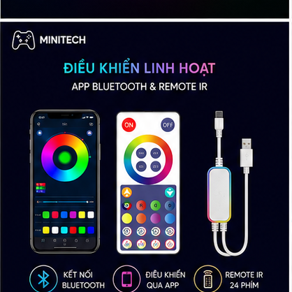 Dải đèn Neon RGBIC nháy theo nhạc