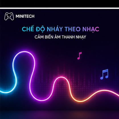 Dải đèn Neon RGBIC nháy theo nhạc