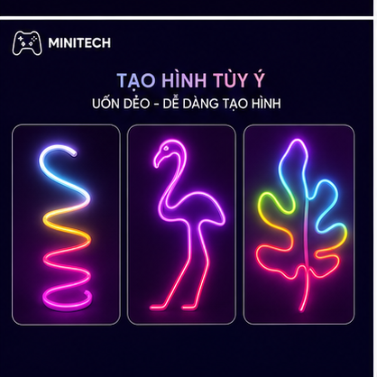 Dải đèn Neon RGBIC nháy theo nhạc