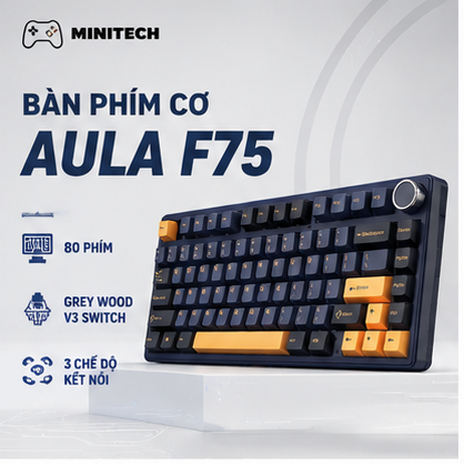 Bàn Phím Cơ Gaming AULA F75 3 Mode RGB