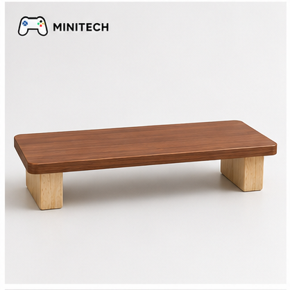 Kệ nâng màn hình gỗ 2 chân Minitech gọn bàn làm việc