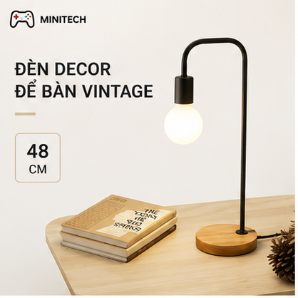 Đèn Decor Để Bàn Vintage 48cm Ánh Sáng 3 Chế Độ