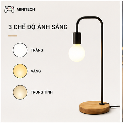 Đèn Decor Để Bàn Vintage 48cm Ánh Sáng 3 Chế Độ
