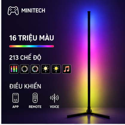 Đèn LED 1m6 Góc RGB Điều Khiển App Cho Setup Bàn Làm Việc