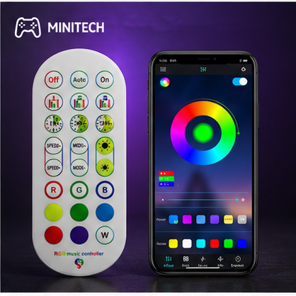 Đèn LED 1m6 Góc RGB Điều Khiển App Cho Setup Bàn Làm Việc