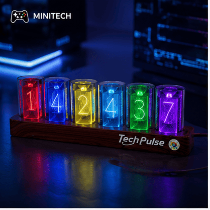 Đồng Hồ LED RGB Giả Nixie 6 Ống Bluetooth