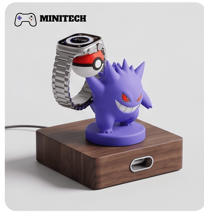 Đế Để Apple Watch Gengar Có Khe Gắn Dây Sạc