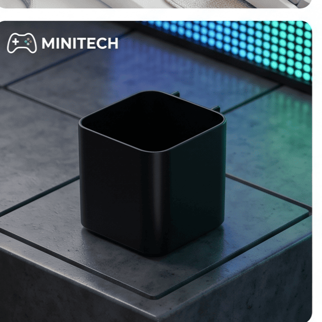 Hộp Đựng Đồ Vuông Pegboard Minitech Đen Trắng