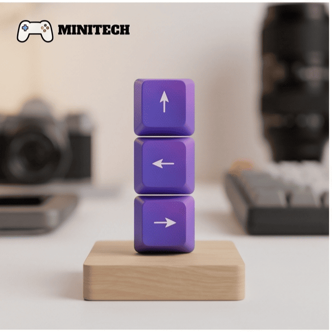 Keycap PSP Directional 4 Nút Tím PBT OEM - Ảnh 4