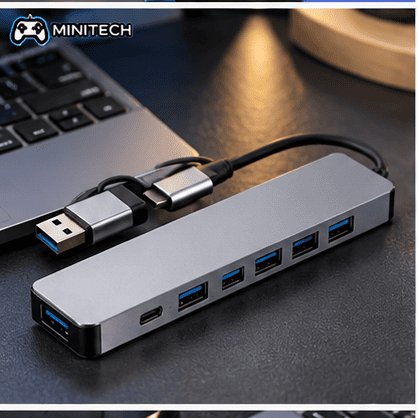 USB Hub 7 Trong 1 Type-C & USB 3.0