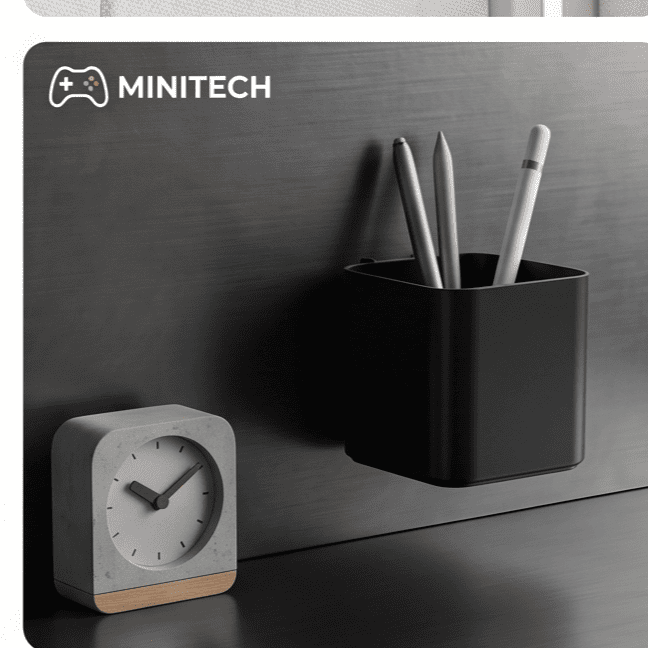Hộp Đựng Đồ Vuông Pegboard Minitech Đen Trắng
