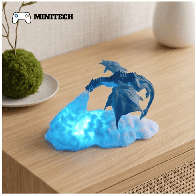 Đèn Ngủ Rồng Phun Lửa 3D LED Sạc USB - Ảnh 8