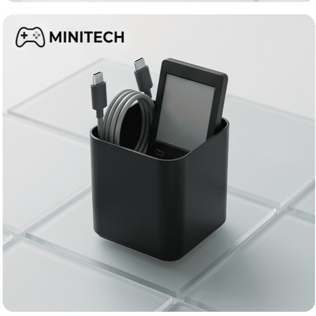 Hộp Đựng Đồ Vuông Pegboard Minitech Đen Trắng