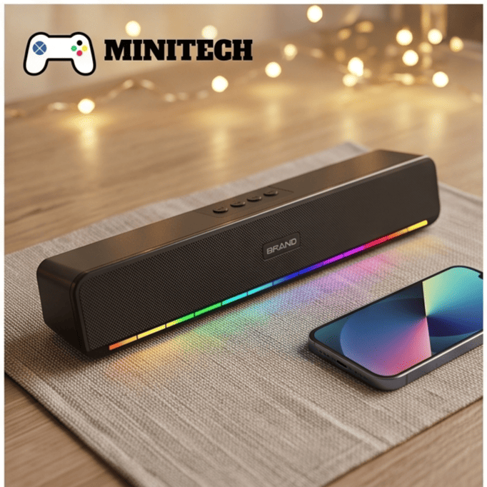 Loa Bluetooth RGB Soundbar Mini Để Bàn Bluetooth 5.3
