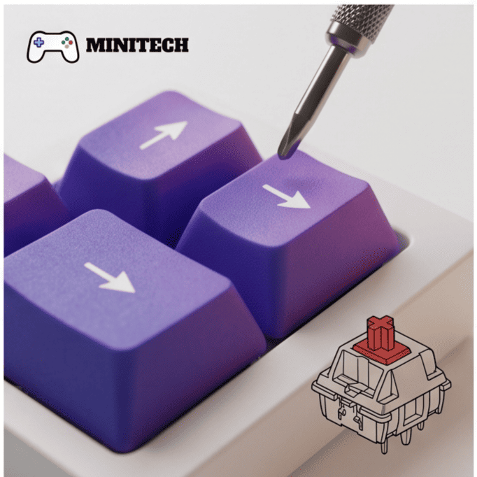 Keycap PSP Directional 4 Nút Tím PBT OEM - Ảnh 8