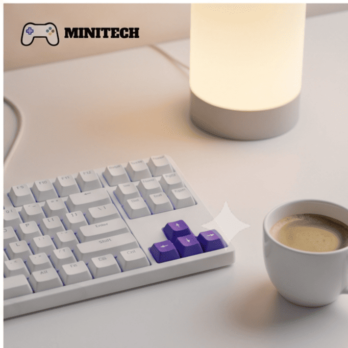 Keycap PSP Directional 4 Nút Tím PBT OEM - Ảnh 9