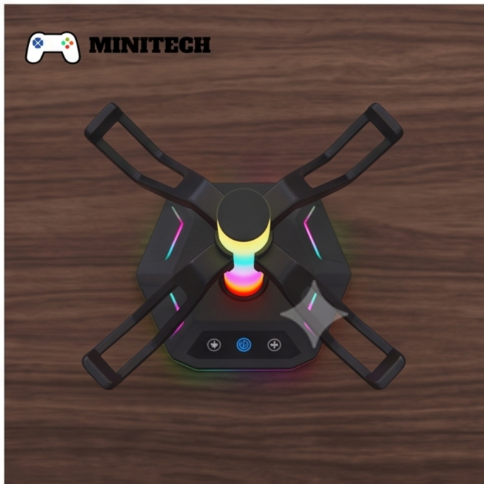 Giá Đỡ Tay Cầm Chơi Game & Tai Nghe RGB 2 Tầng Có USB - Ảnh 4